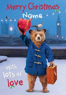 Paddington Bear Christmas Card - Merry Christmas from Paddington