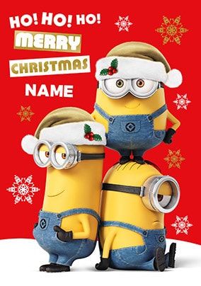 Minions Personalised Christmas Card