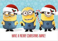 Tap to view Minions Merry Christmas Personalised Card