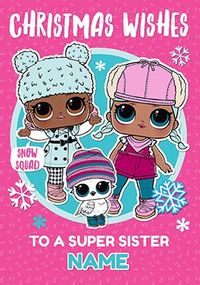 Tap to view LOL Dolls Sister Personalised Christmas Card