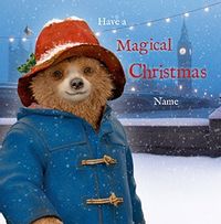 Magical Christmas Paddington Bear Personalised Card