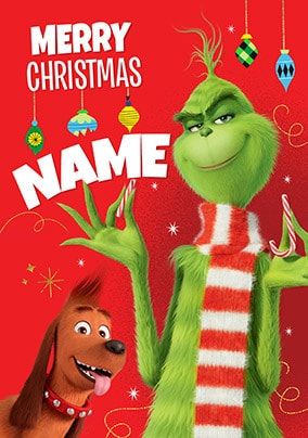 The Grinch Personalised Christmas Card | Funky Pigeon