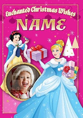 Cinderella & Snow White Christmas Card