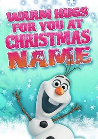 Frozen Olaf Personalised Christmas Card