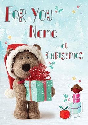 Barley Bear Personalised Christmas Card