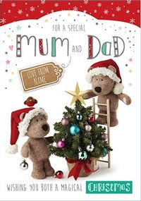 Tap to view Barley Bear Mum & Dad Personalised Christmas Card