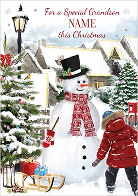 Special Grandson This Christmas Personalised Card | Funky Pigeon