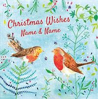 Christmas Robins Personalised Card