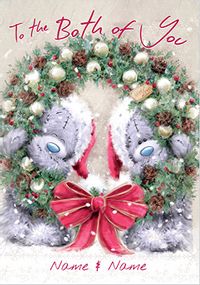 Tap to view Me to You Softly Drawn - Both of You Wreath Christmas Card