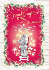 Me To You - Lovely Granddaughter Personalised Christmas Card