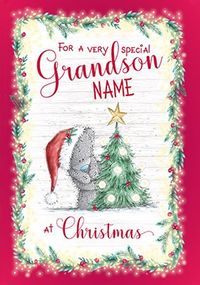 Me To You - Grandson Personalised Christmas Card