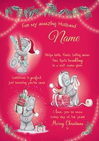 Me To You - Amazing Husband Personalised Christmas Card