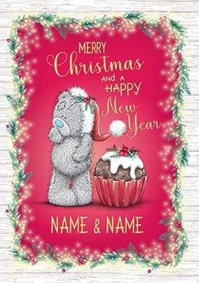 Me To You - Merry Christmas Happy New Year Personalised Card
