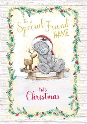 Me To You - Special Friend Personalised Christmas Card