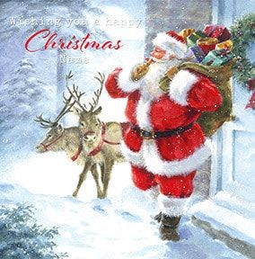 Santa Traditional Personalised Christmas Card