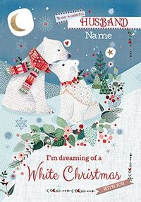 Tap to view Cute Polar Bear Husband Christmas Card