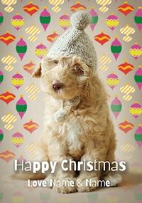 Christmas Puppy Personalised Card
