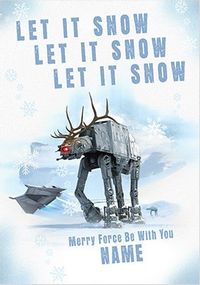 Star Wars Merry Force Be With You Personalised Christmas Card