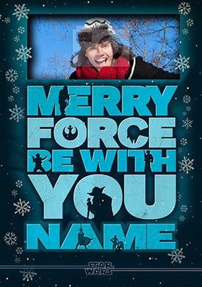 Star Wars Merry Force Be With You Photo Christmas Card