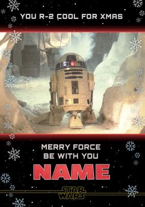 Star Wars R2D2 Personalised Christmas Card