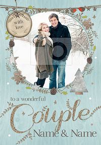 Winter Wonderland Christmas Card - To a Wonderful Couple