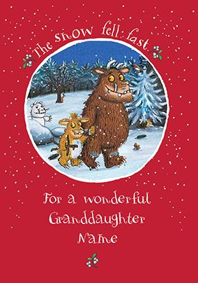 Gruffalo's Child Christmas Card - Granddaughter at Christmas