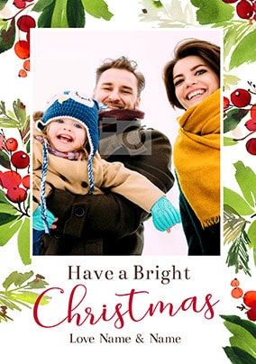 Bright Christmas Photo Card