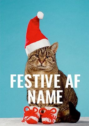 Festive AF Personalised Christmas Card