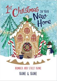 Tap to view 1st Christmas In New Home Personalised Card