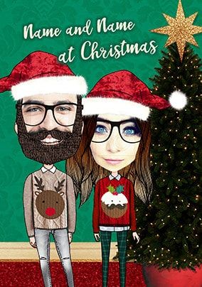 Couple at Christmas Photo Card