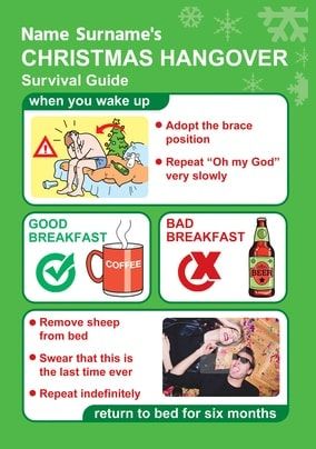 Christmas Hangover Survival Photo Card