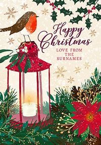 Tap to view Robin and Lantern Personalised Christmas Card