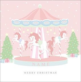Christmas Carousel Personalised Card