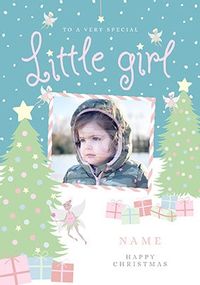 Tap to view Special Little Girl Photo Christmas Card