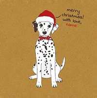 Christmas Dalmation Personalised Card