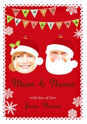 Bauble Yourself - Xmas Mum & Partner Christmas Card