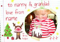 Love From Me - Little Reindeer Grandparents Christmas Card