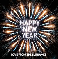 Tap to view Happy New Year Card Fireworks - Abacus