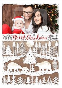 Polar Bears Christmas Photo Card