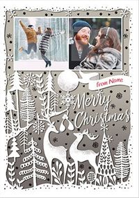 Tap to view Reindeer and Mistletoe Photo Christmas Card
