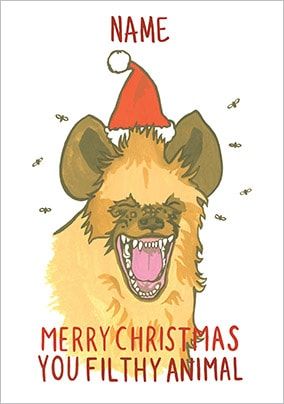 Filthy Animal Personalised Christmas Card