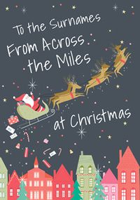 Across the Miles Christmas Card Santa - CardMix