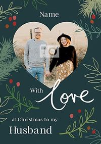 Husband Photo Upload Christmas Card