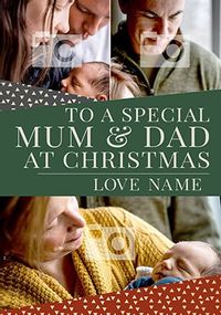 Mum & Dad Photo Christmas Card - You're Gold
