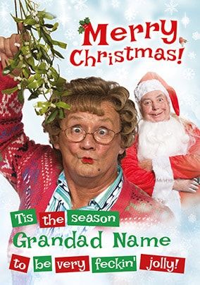 Grandad Mrs Browns Boys Personalised Christmas Card