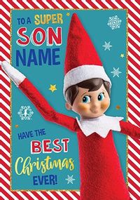 Tap to view Elf on the Shelf - Super Son Personalised Card