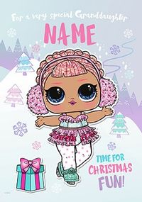 LOL Surprise - Granddaughter Personalised Christmas Card