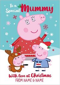 Peppa Pig - Mummy Personalised Christmas Card