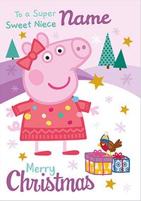 Peppa Pig - Super Sweet Niece Christmas Card