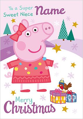 Peppa Pig - Super Sweet Niece Christmas Card
